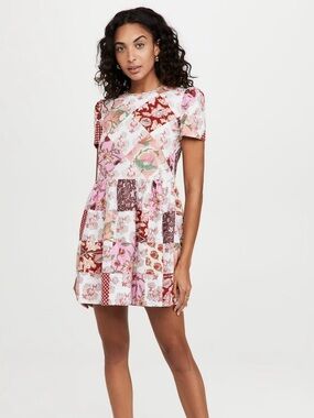 ALIX OF BOHEMIA Anika Patchwork Mini Dress Sz S